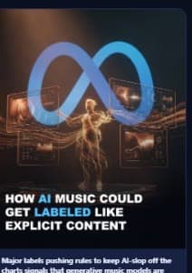 Generated LinkedIn post about AI music labeling